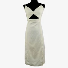 Melrose And Market Midi Cutout Slip Dress Soft Yellow Elfin Size XL Beach Vaca