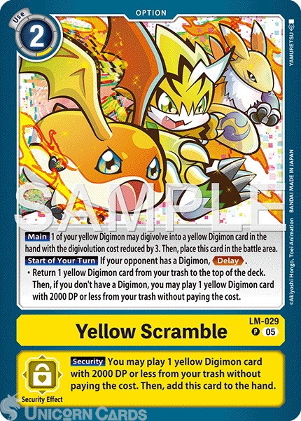LM-029 Yellow Scramble : Promo : AD01: Advanced Booster Digimon Generation
