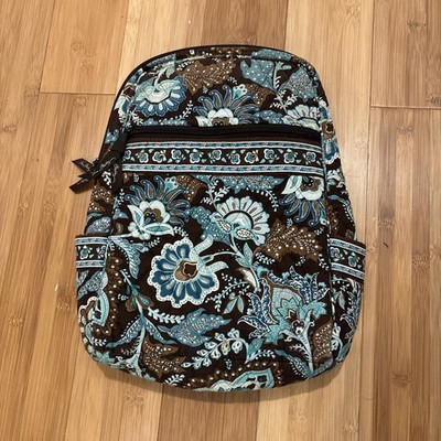 Vera Bradley Java Blue Backpack | Retired | Boho Floral Travel & Everyday Bag 
