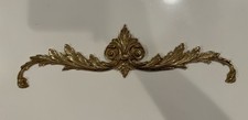 De colección Latón Sólido Puerta Topper Frontón Arte Decoración Pared Pergamino Barroco Adornado 16.5"