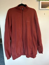 Columbia men's full zip sweater dark rust color size XL Tall excellent condition
