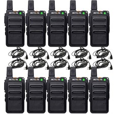 Retevis RT19 Mini Walkie Talkie, Talkies with Earpiece, 1300mAh, Black