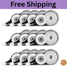 12 Pack White Out Tape Correction Tape, 39 Feet Each Whiteout Roller Correction
