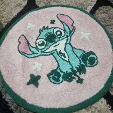 Disney Stitch Green Pink -Bath Mat Rug-65cm x 65cm-  Bathroom Accessories BNWT