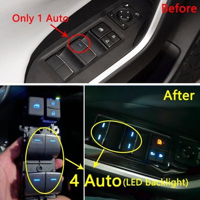 Ice Blue Electric Window Lifter Control Button Switch For Toyota Corolla