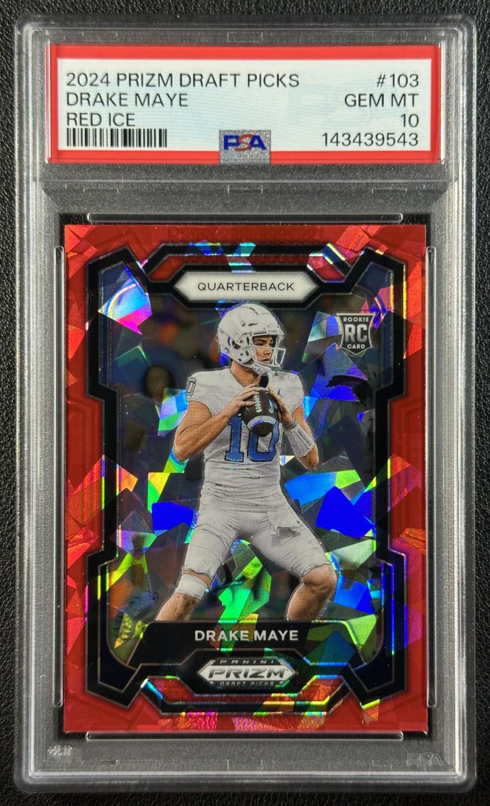 Drake Maye Panini Prizm Draft Picks #103 Red Ice