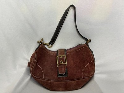 バッグ Coach Brown Suede Soho Hobo Handbag y2k Coach Brown Suede