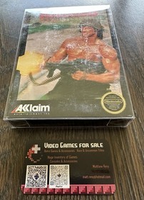 Rambo Complete in Box CIB (Nintendo, NES 1988) Great Shape w/Poster & Inserts!🔥