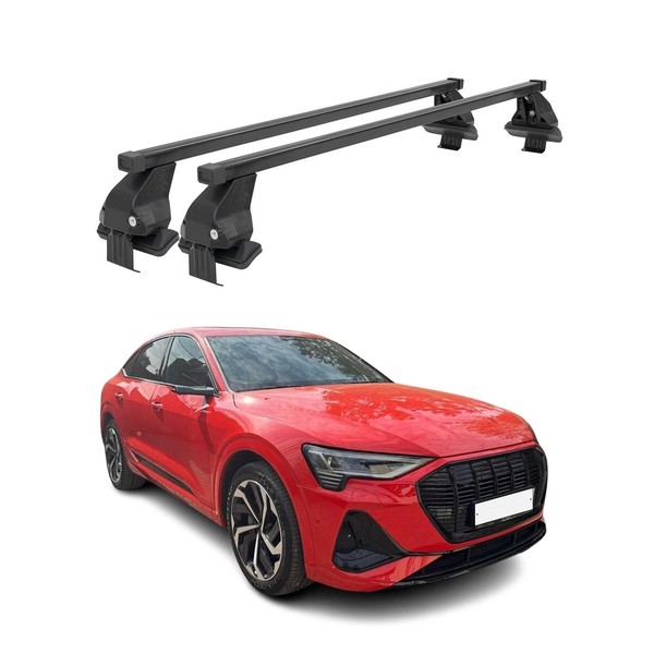 Menabo DachträGer GrundtäGer FüR Audi E-Tron Sportback 2021-25 Schwarz Stahl 2X-image