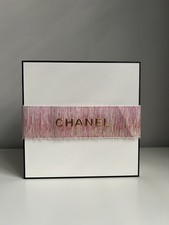 Original Chanel Gift Box Empty with Tissue Paper and Ribbon