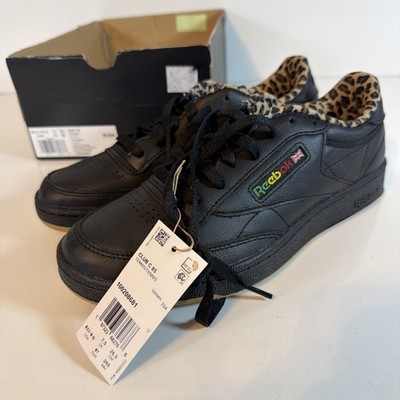 Reebok Club C 85 Wacko Maria Size Men 8.5 Women 10 Black Leopard w/box