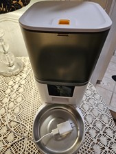 Genei Mangeoire Automatique Intelligente pour Animaux Chiens Chat avec Contrôle App Blanc Bol Simple 6L