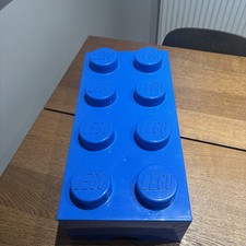 LEGO Storage Box Large Blue 8-Stud Brick Genuine Stackable Toy Organiser