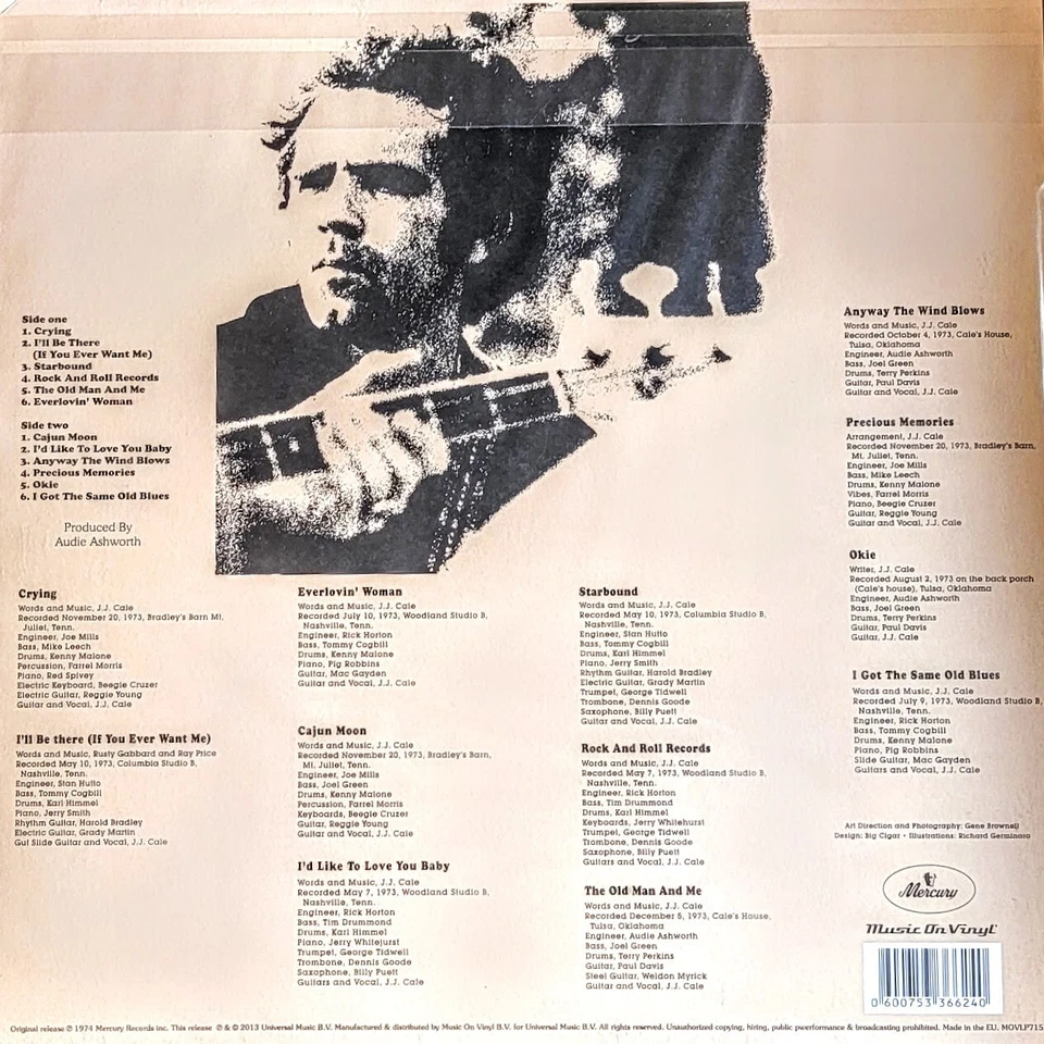 J.J. CALE - OKIE - 180-GRAM VINYL LP  " NEW, SEALED " - Image 2 of 2