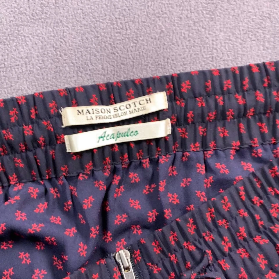 Maison Scotch юбка женщин 4 черный красный Acapulco макси карманы темно Academia опрятный - Изображение 4 из 4