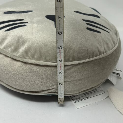 Ikea BARNDRÖM Cat Face Pillow Cushion with Pocket 13x3" NEW Gray Blue - Picture 6 of 6