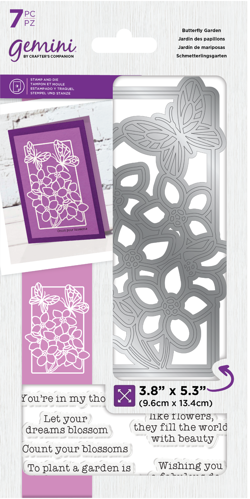 Crafter's Companion Gemini Butterfly Garden Stamp & Die Set NEW eBay