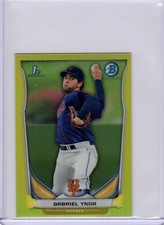 2014 Bowman Chrome Factory Set Gabriel Ynoa Yellow Refractor Mini RC #21/25 