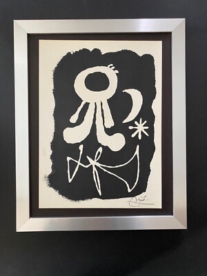   Joan Miro | Vintage 1958 Signed | Mounted & Framed Offset Lithograph $