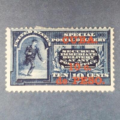 US Possessions Spanish West Indies Scott # E1 MH OG Special Delivery Blue