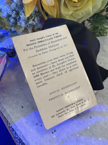 De colección. TARJETA DE ORACIÓN por los fieles en su agonía ~ J. Drumgoole ~ niño huérfano - Imagen 7 de 8