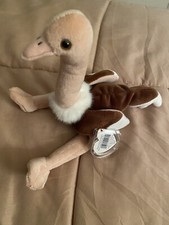RARE VINTAGE TY Beanie Baby "Stretch The Ostrich" Retired 1997    ERRORS   