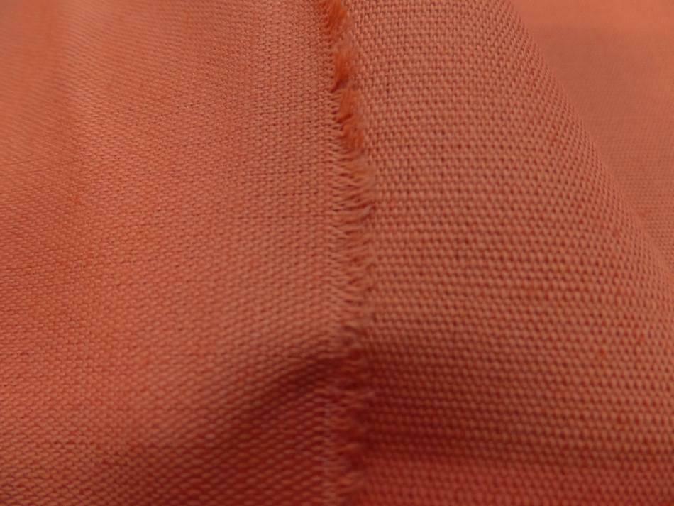 Tissu Lin 100% Orange Abricot - 1.55m De Large, 30m De Long, Uni, Fabriqué En France