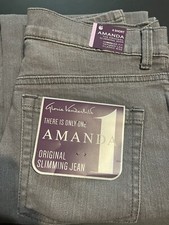 Gloria Vanderbilt Amanda Heritage Tapered Leg Classic Rise Grey Wash 4/Short