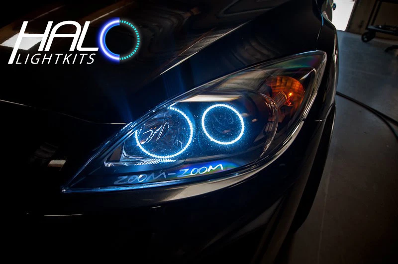 2007-2012 ORACLE Mazda CX7 CX-7 White LED Headlight Halo Ring Kit 4 RINGS - Image 3 of 4