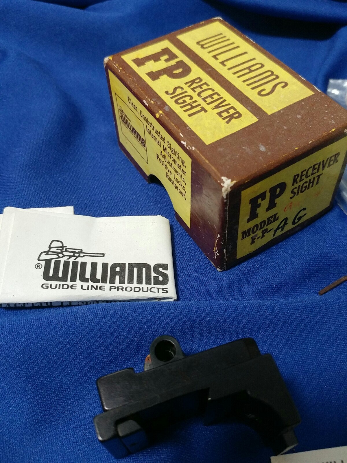 WILLIAMS PEEP SIGHT FP RECEIVER SIGHT MODEL F P A G VINTAGE GUN SIGHT