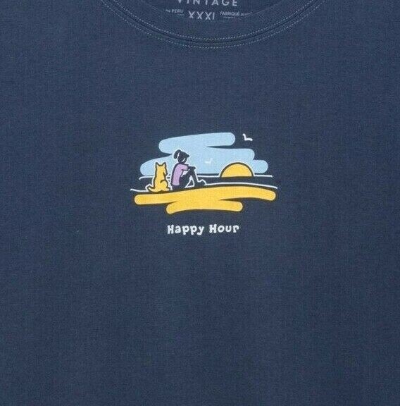 3XL NWT Women's Life is Good Happy Hour Jackie Rocket Beach Blue