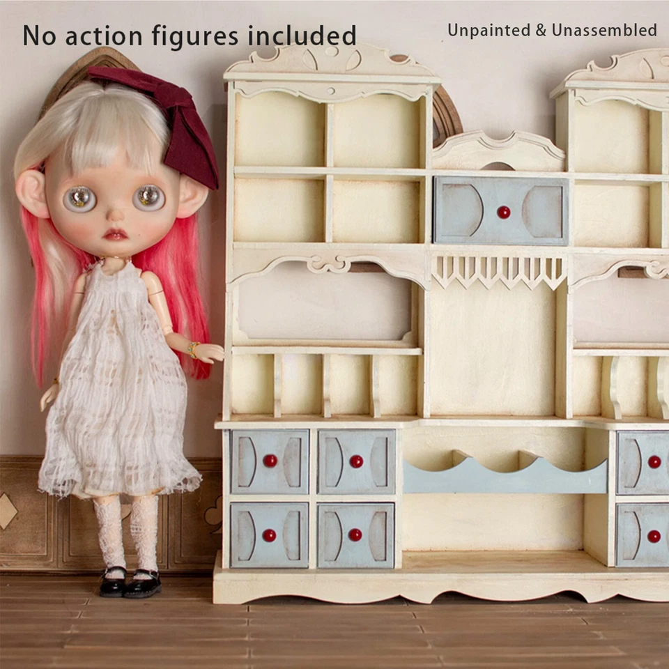 Doll House Miniatures 1:12 Scale Furniture Grocery Storage Cabinet Unfinished - Image 2 of 4
