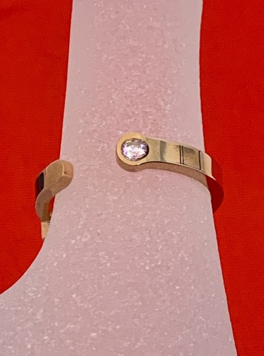 Kreuzring in Rosegold, Gold oder Silber Color aus Edelstahl mit Turmalin Stein - Bild 6 von 16