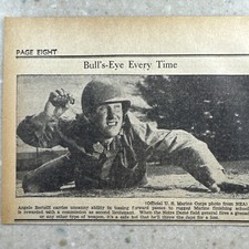 1944 Angelo Bertelli Notre Dame Football Player World War II Article with Photo