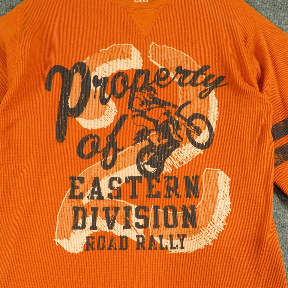 Camisa Faded Glory Niños 2XL Naranja Manga Larga Cuello Redondo Pullover Térmico Foto 3 de 4