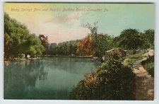 Postcard Rocky Springs Park with Bathing Resort in Lancaster, PA.