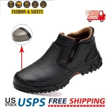 Mens Composite Toe Work Boot Protective Boots  Anti-Punctur Safety Shoes