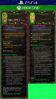 Diablo Ps4 Xbox One Modded PRIMAL Weapon Set Chantodo's