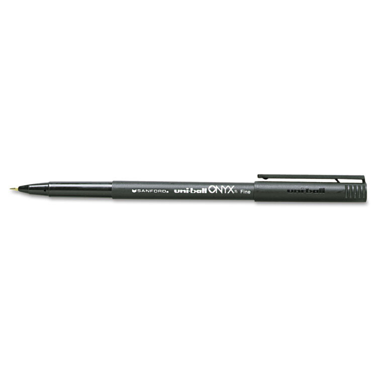 Sanford Uni-Ball Onyx Stick Roller Ball Stick Pen, Black, Fine