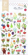 Sonia Stickers Love Flower Scrapbooking Sticker Sheet KAWAII 