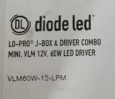 LO-PRO Mini LED driver JCT BOX & DRIVER COMBO 12V 60W VLM60W-12-LPM 20248 P9D4