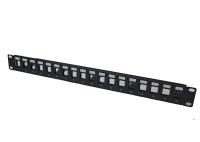 18 Port 1U 19'' Blank Patch Panel for RJ45 Cat5e Cat6