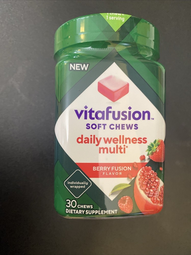 Vitafusion Soft Chews Daily Wellness Multi, Chewable Vitamins 30ct Exp 12/25
