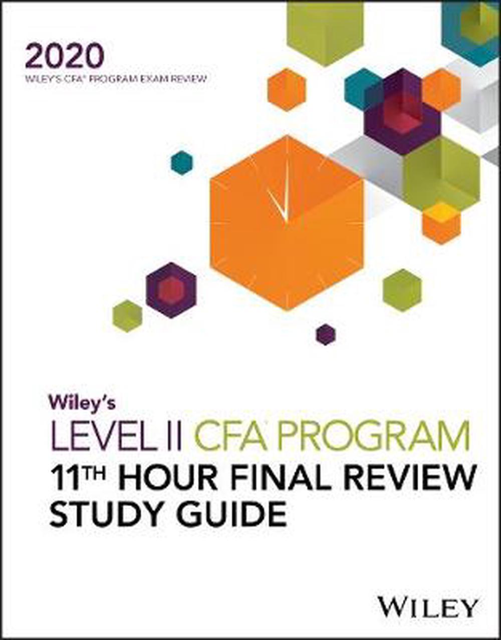 Wiley's Level Ii Cfa Program 11th Hour Final Review Study Guide 2020 by Wiley (E-image