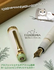 SAILOR Fountain Pen Ezo Flying Squirrel White Green 14K Professional Gear Slim
