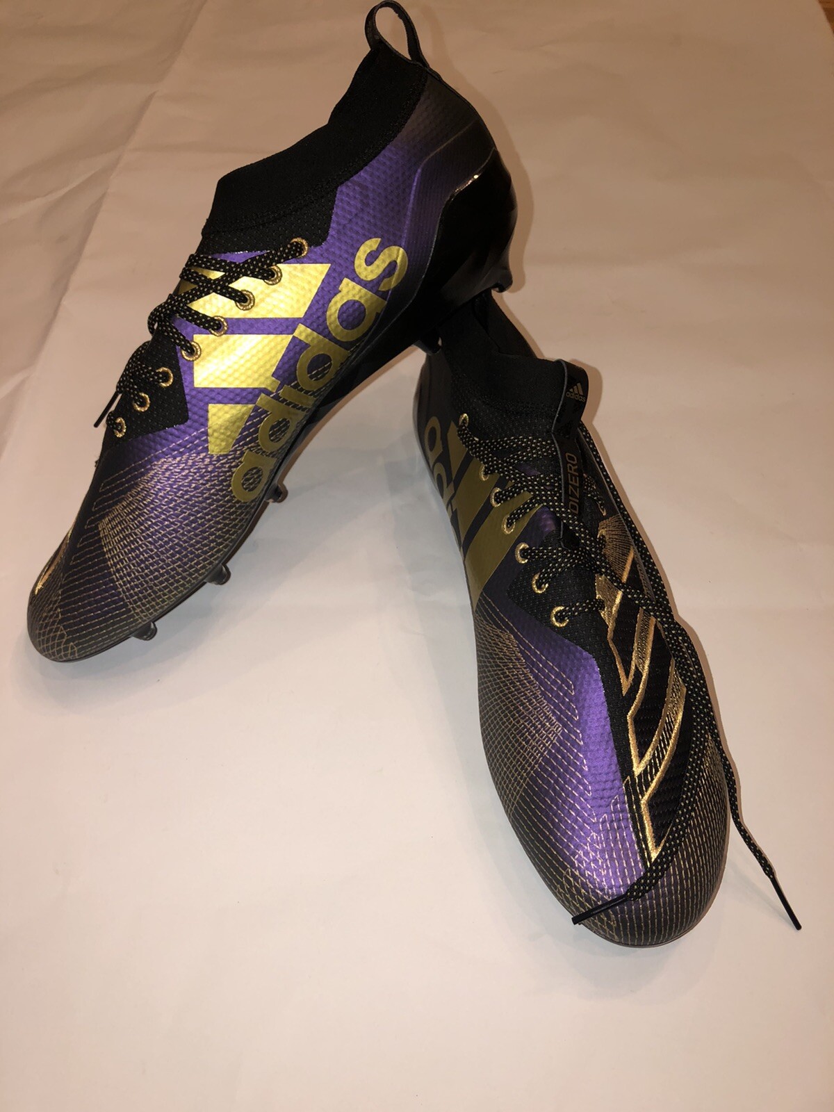 purple and gold cleats