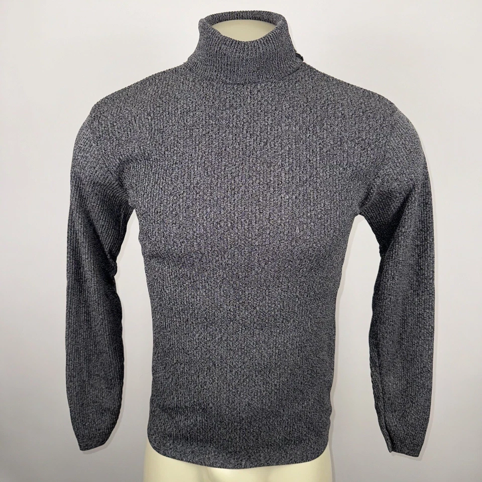 Camisa Suéter Cuello Alto De Colección Años 60 70 Para Hombres XL Tejida NOS MCM Mod Eje Disco Nik Foto 2 de 4