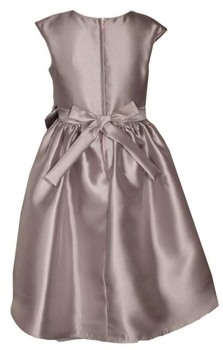 NEW Bonnie Jean Girls Size 12 "TAUPE-GRAY MIKADO" Embroidered Sequins Dress NWT - Picture 2 of 3