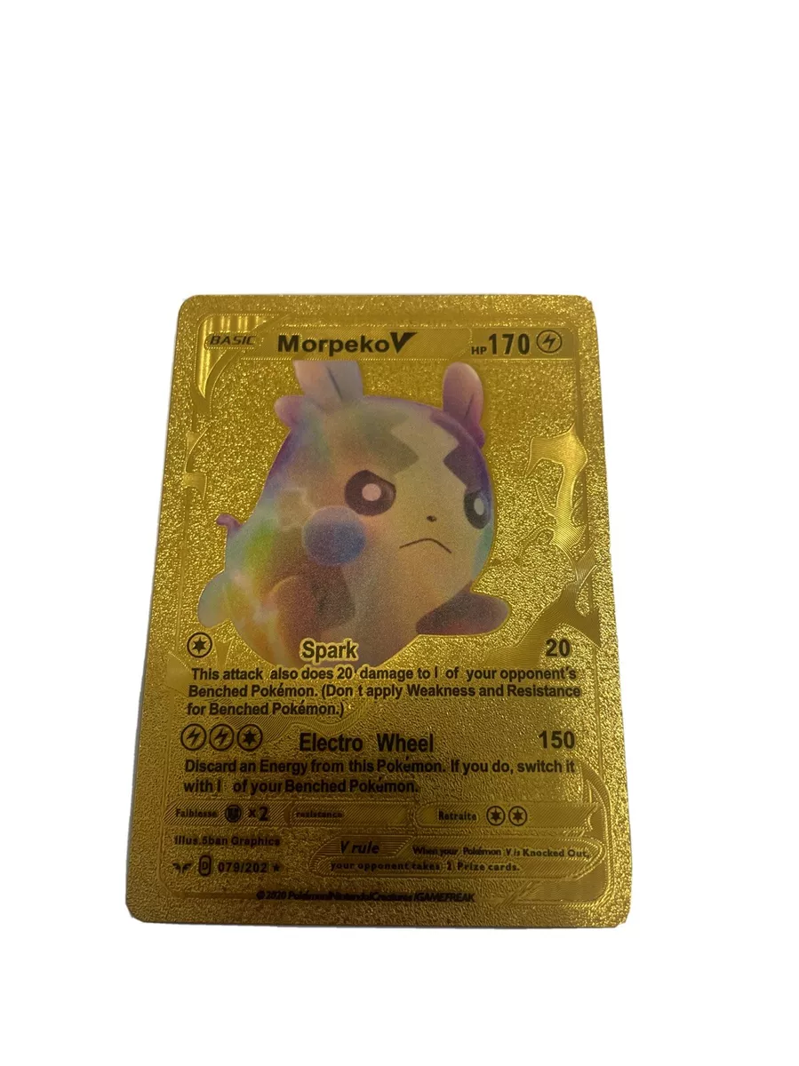 Pokémon Morpeko V Pokemon Gold Foil Card 079/202 HP170