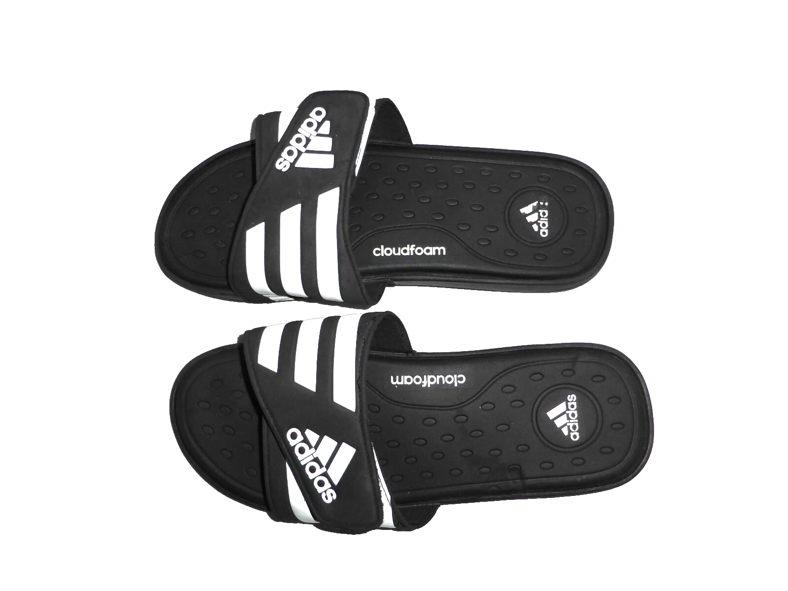 ADIDAS PANTOFOLE SLIP ON UOMO NERE SINTETICHE TAGLIA UK 13 EU 48 5 US 13 OTTIME CONDIZIONI